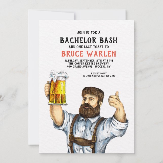 Invitation Burly Beer Drinker (Devant)