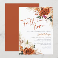 Burnt Orange Fall in Love Boho Fête des mariées
