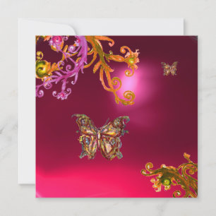 Invitation BUTTERFER ROUGE RUBY, jaune clair