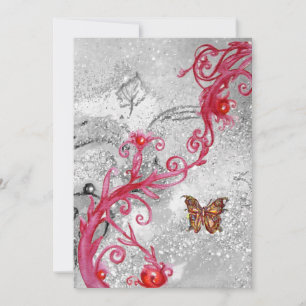 Invitation BUTTERFLY DANS SPARKLES 2, Soirée de mariage éléga