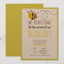Invitation BUZZING pour l'ARRIVÉE de BRIDE2BEE Fête des marié