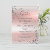 C’est une GIRL Pink Metallic Baby shower Brunch
