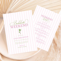 Cabane Rose Rayure Bachelorette Party Palm Beach