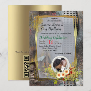 Invitation Cabine de pierre de famille rustique