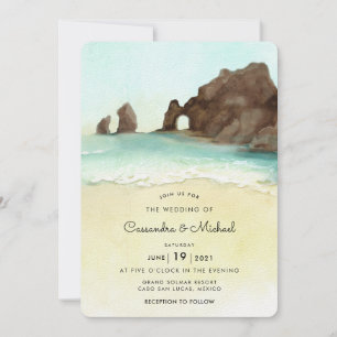 Invitation Cabo San Lucas   El Arco   Mariage de destination