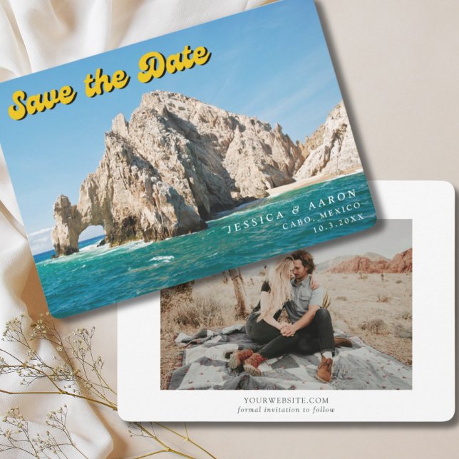 Invitation Cabo San Lucas Mariage Mexique Enregistrer la date (Cabo San Lucas Mexico Save the Date 
)