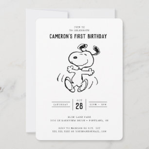Invitation cacahuètes   Danse Snoopy