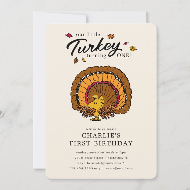 Invitation cacahuètes | Woodstock Turquie premier anniversair (Devant)