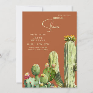 Invitation Cactus colorés en terre cuite Fête des mariées tro