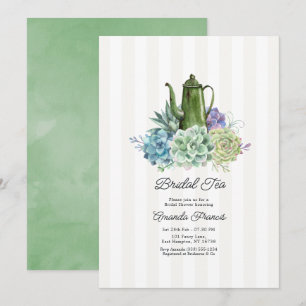Invitation Cactus de désert Succulentes Fête de Mariée Thé