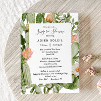 Cactus Floral Desert Mariage Lingerie Douche