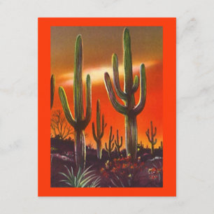 INVITATION CACTUS OCCIDENTAL DE SAGUARO DE COUCHER DU SOLEIL
