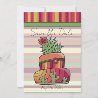 Invitation Cactus Wedding Cake "Save the Date"