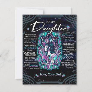 Invitation Cadeau à ma fille, Lettre à ma fille de papa