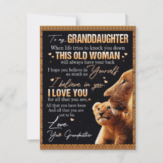 Invitation Cadeau à ma petite-fille de grand-mère, amateurs d