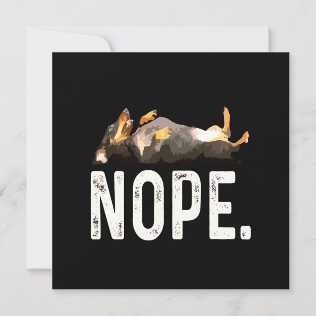 Invitation Cadeau Chien | Mademoiselle Dachshund. Non. (Devant)