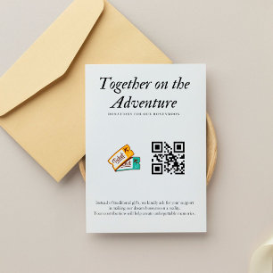 Invitation Cadeau Code Qr Liste de Mariage Cagnotte Lune de M