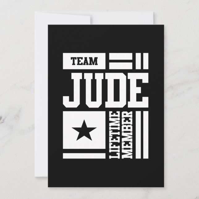 Invitation Cadeau d'anniversaire avec nom personnalisé Jude (Devant)