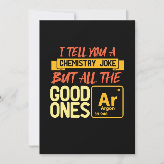 Invitation Cadeau d'anniversaire | Je Vous Raconte Une Chimie (Devant)
