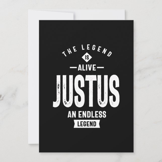 Invitation Cadeau d'anniversaire personnalisé avec le nom Jus (Devant)