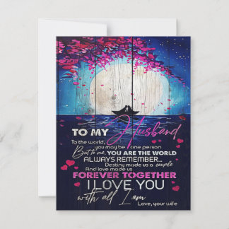 Invitation Cadeau d'anniversaire pour mon mari | Lettre à mon