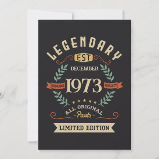 Invitation Cadeau d'anniversaire Vintage légendaire