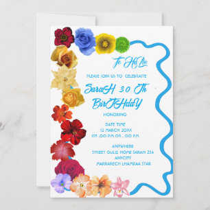 Invitation Cadeau de bébé personnalisé Nouveau-né Toutes fleu