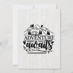 Invitation Cadeau de campeur L'aventure attend