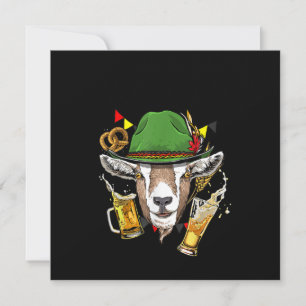 Invitation Cadeau de costume de chèvre Oktoberfest Lederhosen