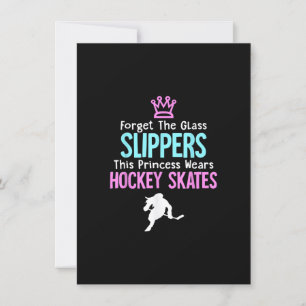Invitation Cadeau de femmes de filles de hockey sur glace mig