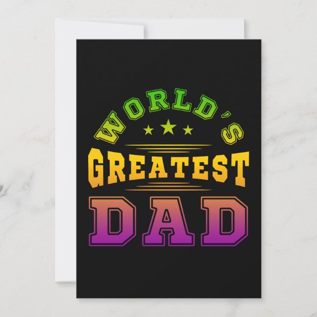 Invitation Cadeau de la fête des pères du meilleur papa du mo (Devant)
