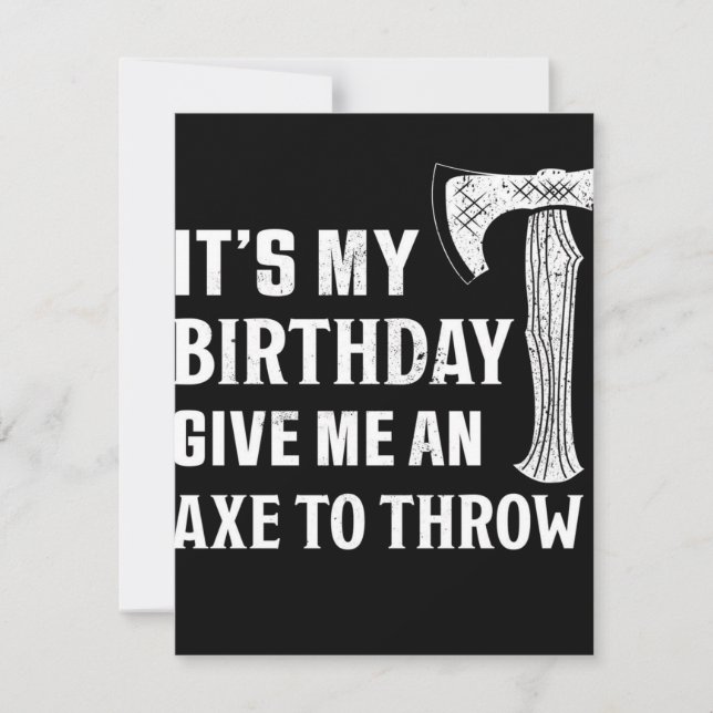 Invitation Cadeau de lancer de hache d'anniversaire (Devant)