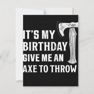 Invitation Cadeau de lancer de hache d'anniversaire