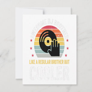 Invitation Cadeau de mariage pour frère joueur de DJ drôle