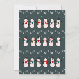 Invitation Cadeau de Noël Joli bonhomme de neige à travers