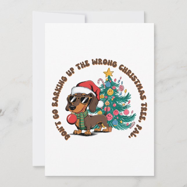 Invitation Cadeau de Noël Ne Partez Pas en Aboyant (Devant)