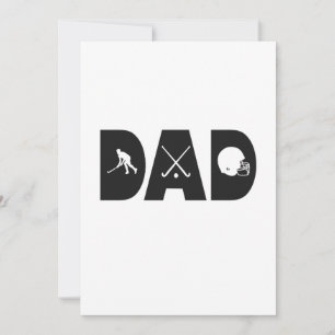 Invitation Cadeau de papa pour la fête des pères de hockey su