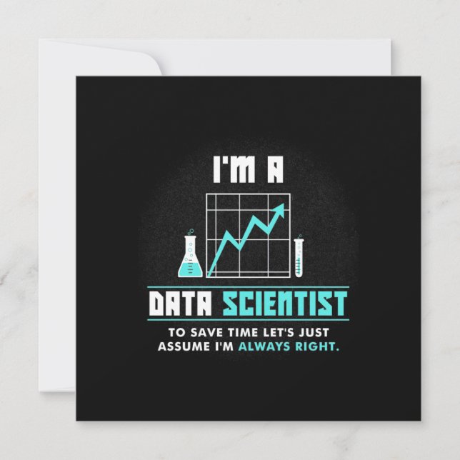 Invitation Cadeau de Scientifique | Je Suis un Scientifique d (Devant)