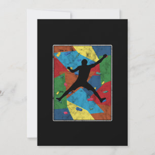Invitation Cadeau de sport d'escalade de mur vintage Boulder