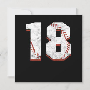Invitation Cadeau de sport pour les 18 ans de Baseball