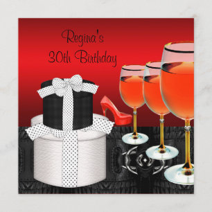Invitation Cadeau de verre à vin à talons hauts chaussures ro