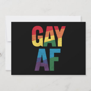 Invitation Cadeau gay AF LGBT Fierté Gay Mois de la fierté