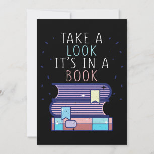 Invitation Cadeau lecteur jetez un coup d'œil dans un livre