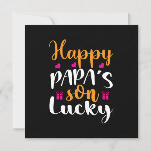 Invitation Cadeau Papa Fils Heureux Papa Chanceux