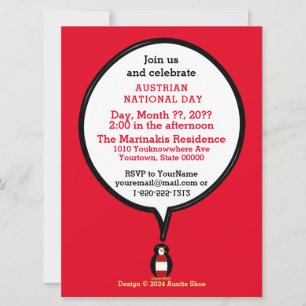 Invitation Cadeau personnalisé de la Fête nationale autrichie