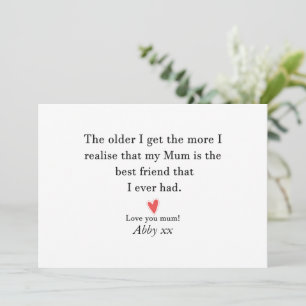 Invitation Cadeau personnalisé pour la fête des mères anniver