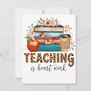 Invitation Cadeau pour Enseignant   Enseigner est une Affaire