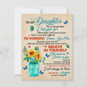 Invitation Cadeau pour ma fille,Amoureux de papillon,Cadeau t