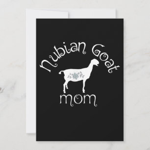 Invitation Cadeau pour maman de chèvre nubienne