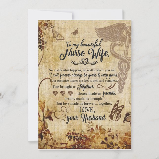 Invitation Cadeaux de femme infirmière | Lettre à ma belle ép (Devant)
